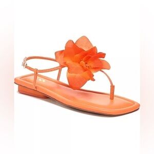 Women’s Sarto By Franco Sarto Capri-flore Thong Orange Sandals Size 8 US!